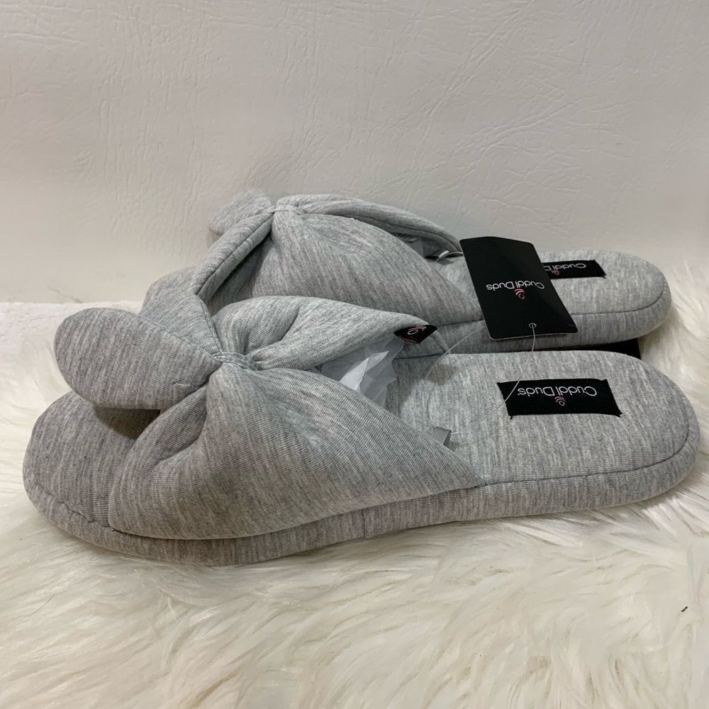 Cuddl Duds Knit Bow Slide Slipper Size XL -11